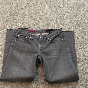 AG Adriano Goldschmied Grey Slim Straight